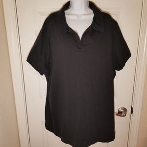 5x Collared Black Pullover Polo Shirt